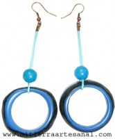 Pendientes de Tagua en Argolla